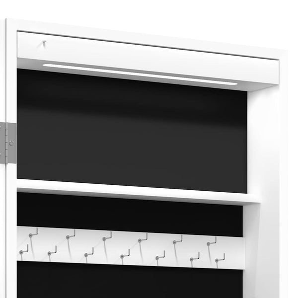 Schmuckschrank mit Spiegel & LED Weiß