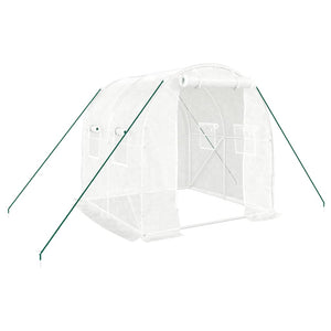 Serre vidaXL avec cadre en acier Blanc 4 m² 2x2x2 m