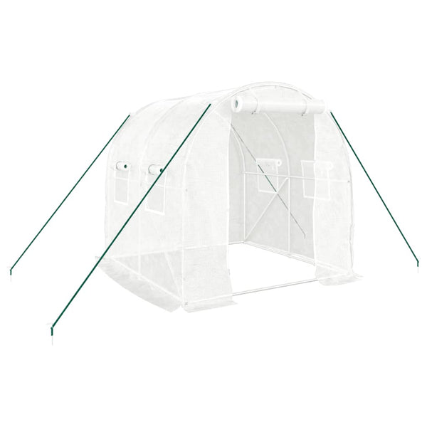 Serre vidaXL avec cadre en acier Blanc 4 m² 2x2x2 m