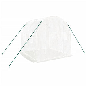 Serre vidaXL avec cadre en acier Blanc 4 m² 2x2x2 m