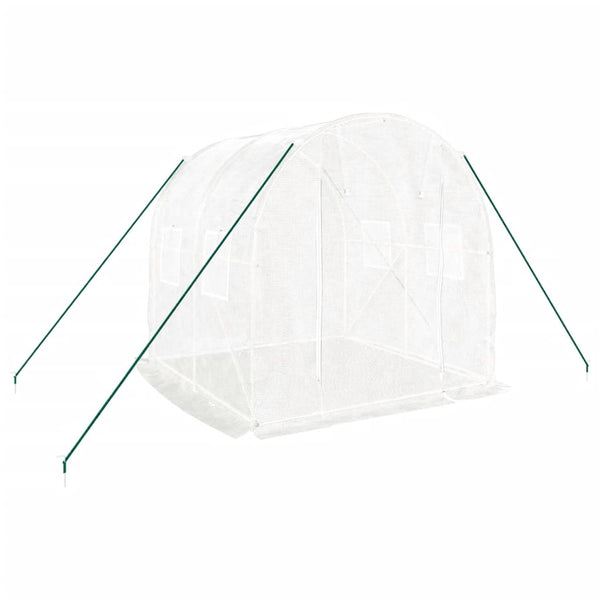 Serre vidaXL avec cadre en acier Blanc 4 m² 2x2x2 m