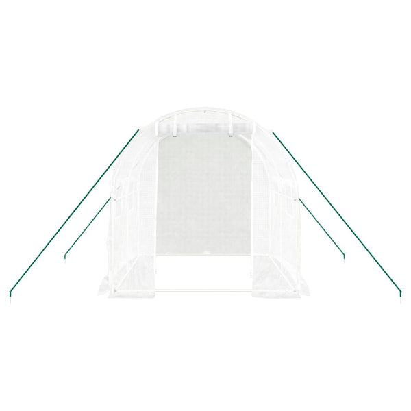 Serre vidaXL avec cadre en acier Blanc 4 m² 2x2x2 m
