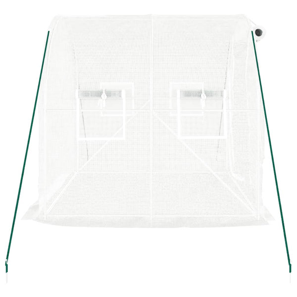 Serre vidaXL avec cadre en acier Blanc 4 m² 2x2x2 m
