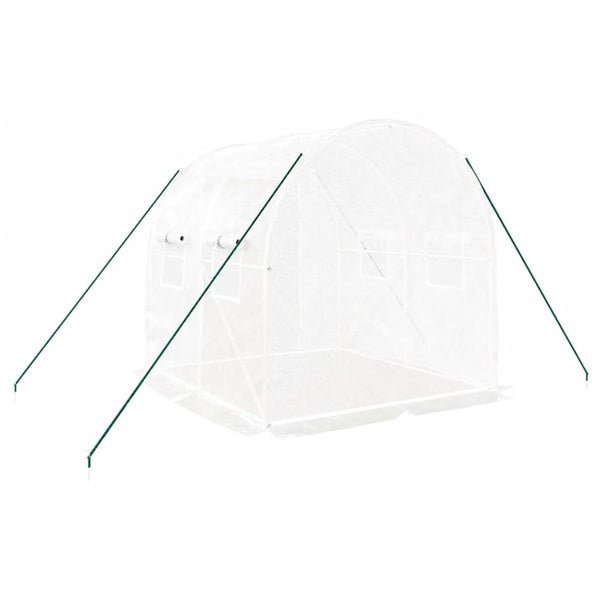 Serre vidaXL avec cadre en acier Blanc 4 m² 2x2x2 m