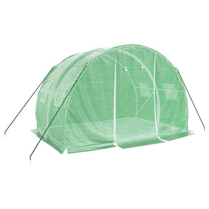 Serre vidaXL avec structure en acier vert 6 m² 3x2x2 m