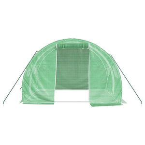 Serre vidaXL avec structure en acier vert 6 m² 3x2x2 m