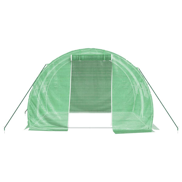 Serre vidaXL avec structure en acier vert 6 m² 3x2x2 m