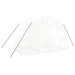 Gewächshaus Stahlrahmen Weiß 6 m²