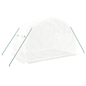 Gewächshaus Stahlrahmen Weiß 6 m²