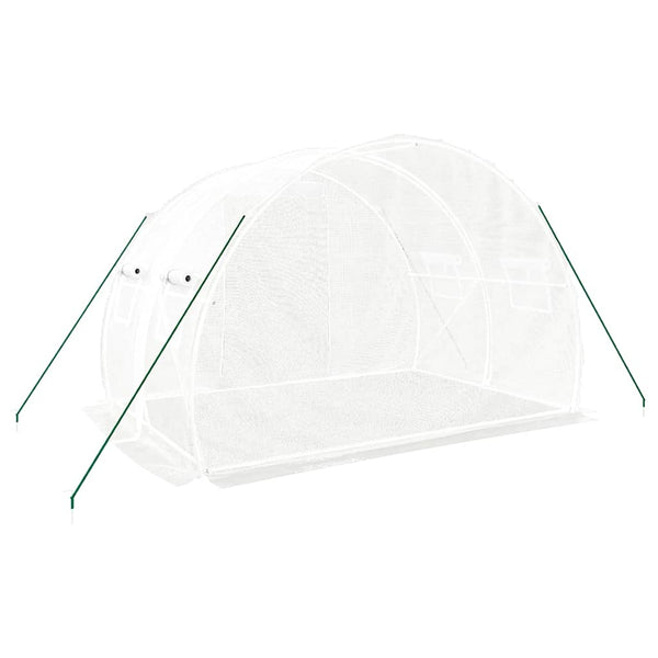 Gewächshaus Stahlrahmen Weiß 6 m²