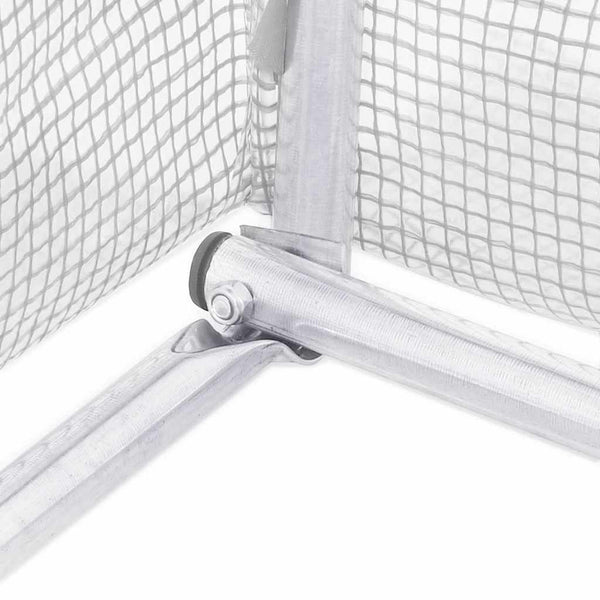Gewächshaus Stahlrahmen Weiß 6 m²