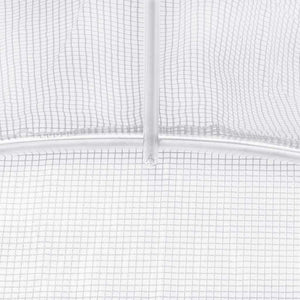 Gewächshaus Stahlrahmen Weiß 6 m²