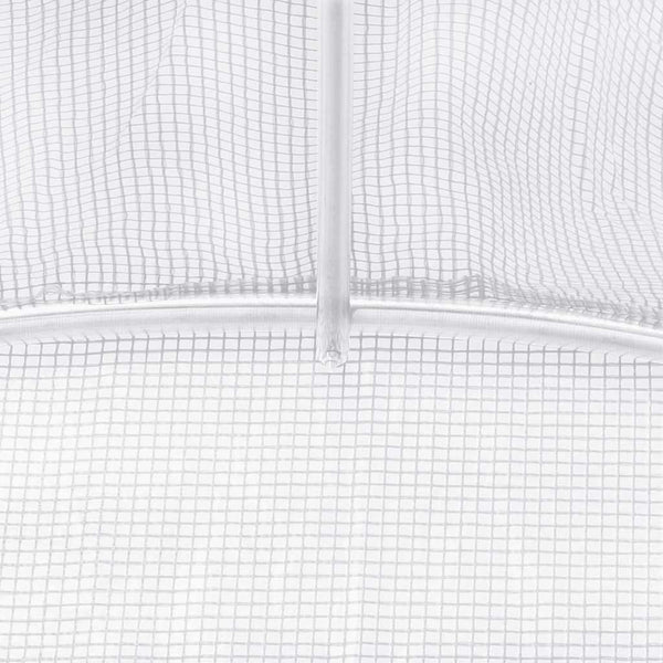 Gewächshaus Stahlrahmen Weiß 6 m²
