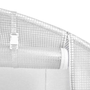 Gewächshaus Stahlrahmen Weiß 6 m²