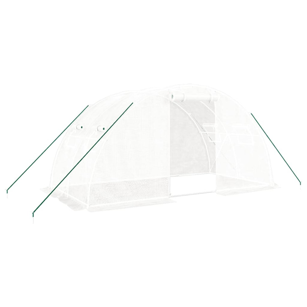 Weißes Stahlrahmen Gewächshaus 8 m²
