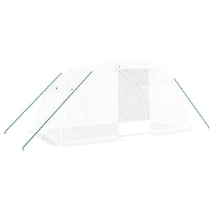 Weißes Stahlrahmen Gewächshaus 8 m²