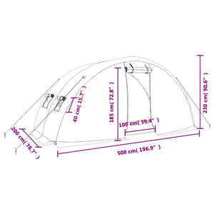 Gewächshaus Grün Stahlrahmen 10 m²