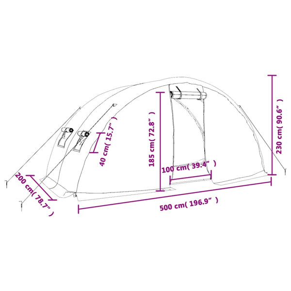 Gewächshaus Grün Stahlrahmen 10 m²