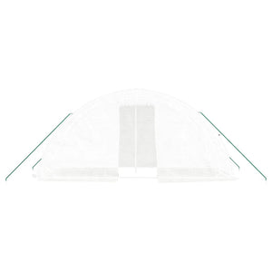 Gewächshaus Stahlrahmen Weiß 10 m²