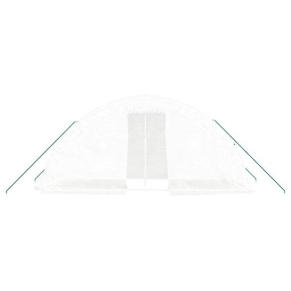 Gewächshaus Stahlrahmen Weiß 10 m²
