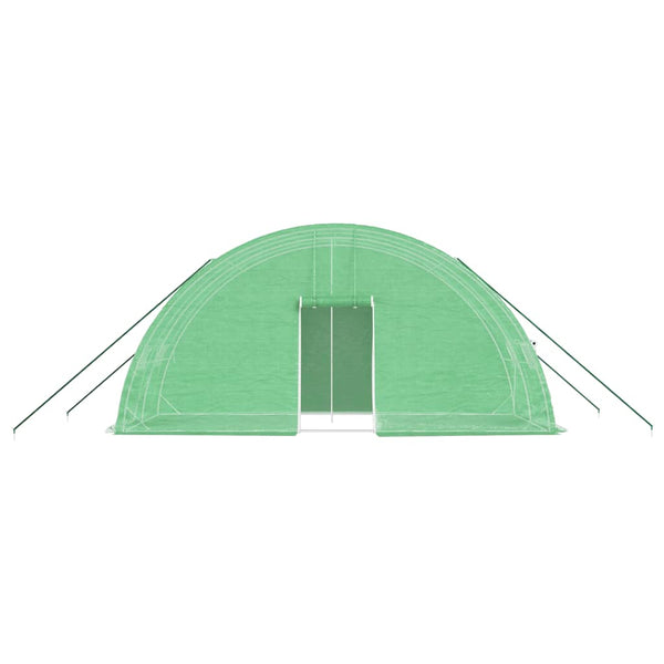 Stahlrahmen Gewächshaus Grün 12 m²