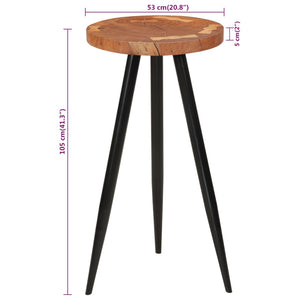 Baumstamm Bartisch Akazie Massivholz Ø53x105cm