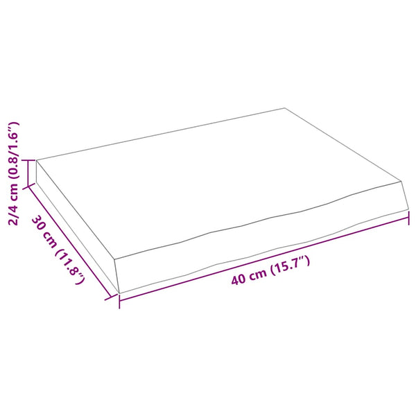Wandregal Eiche Massivholz 40x30 cm