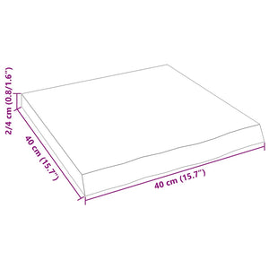 Wandregal Eiche Massivholz 40x40 cm