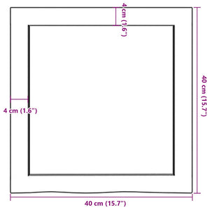 Wandregal Eiche Massivholz 40x40 cm
