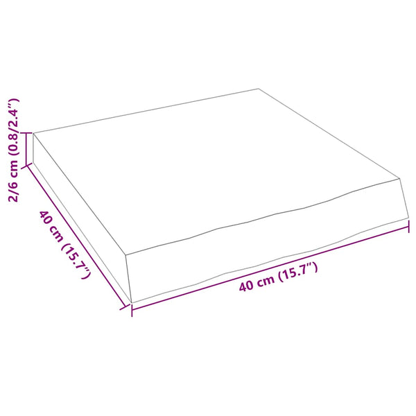 Eiche Wandregal 40x40 cm Massivholz