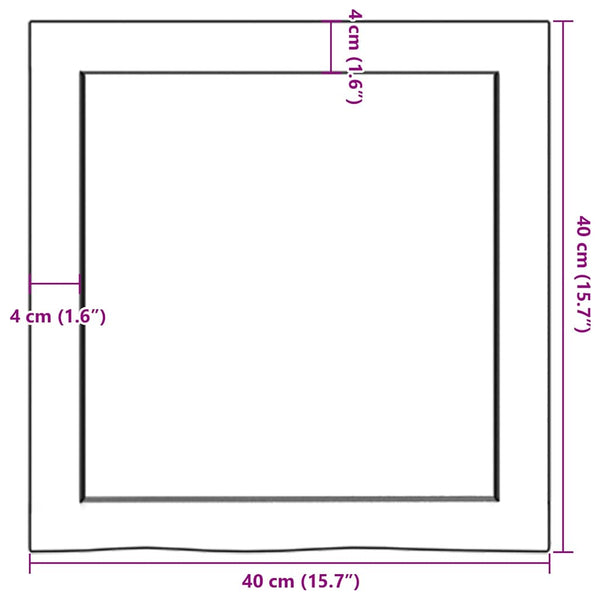Eiche Wandregal 40x40 cm Massivholz