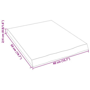 Wandregal Eiche Massivholz 40x50 cm