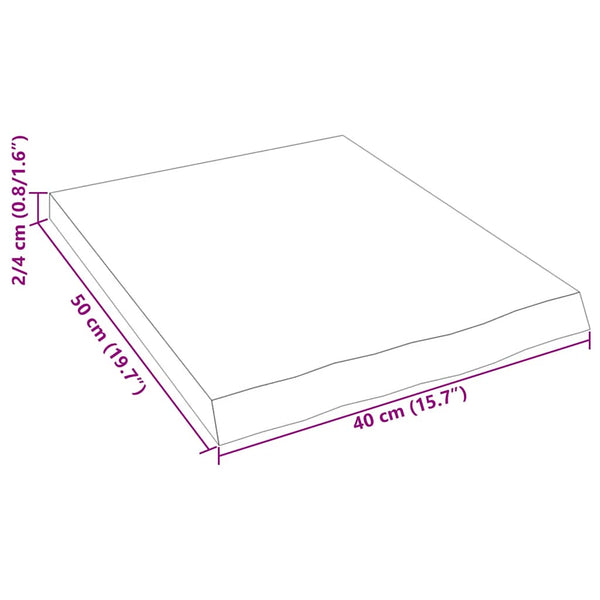 Wandregal Eiche Massivholz 40x50 cm