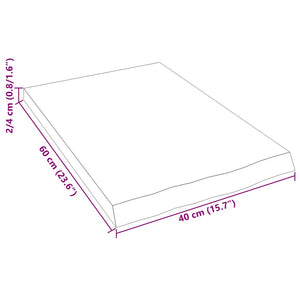 Eiche Wandregal Massivholz 40x60 cm