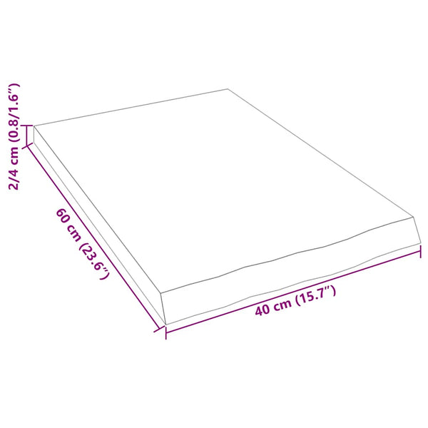 Eiche Wandregal Massivholz 40x60 cm