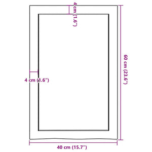 Eiche Wandregal Massivholz 40x60 cm