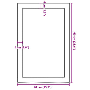 Wandregal Eiche Massivholz 40x60 cm