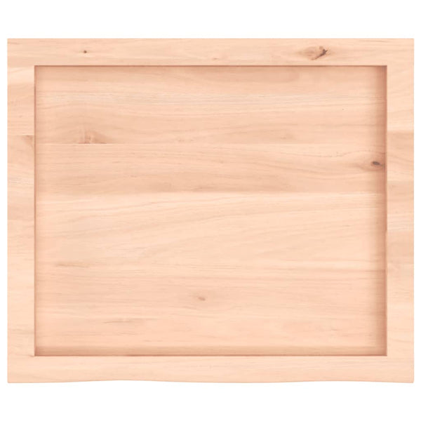 Eiche Wandregal 60x50 cm Massivholz Unbehandelt