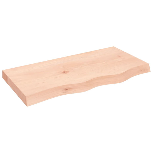 Massivholz Wandregal Eiche 80x40 cm