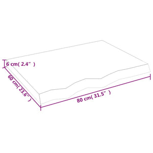 vidaXL Étagère murale 80x60x(2-6) cm en chêne massif non traité