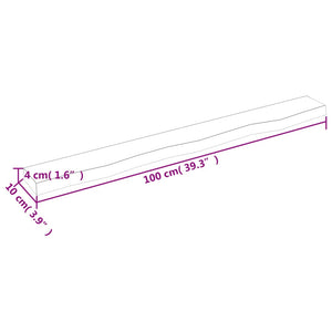 Wandregal Eiche Massivholz 100cm