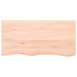 Wandregal Eiche Massivholz 100x50 cm Unbehandelt