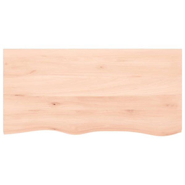 Wandregal Eiche Massivholz 100x50 cm Unbehandelt