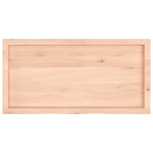 Wandregal Eiche Massivholz 100x50 cm Unbehandelt