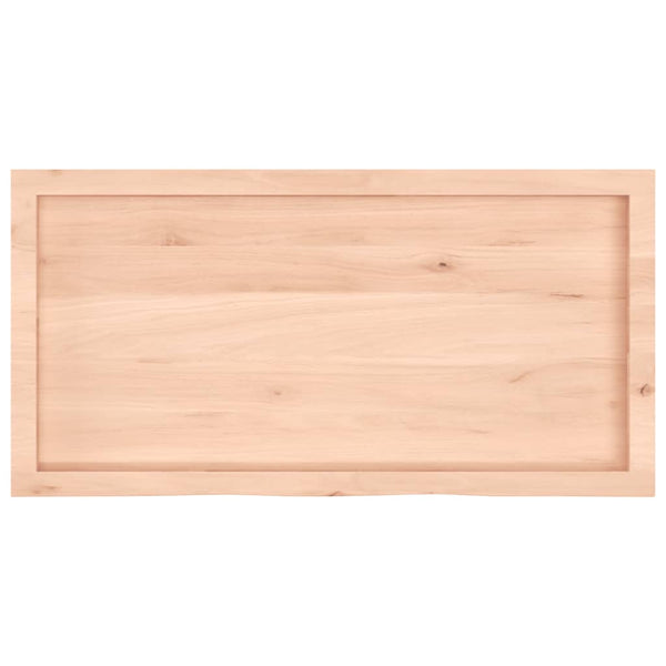 Wandregal Eiche Massivholz 100x50 cm Unbehandelt