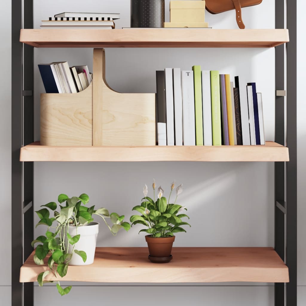 Wandregal Eiche Massivholz 100x50 cm Unbehandelt