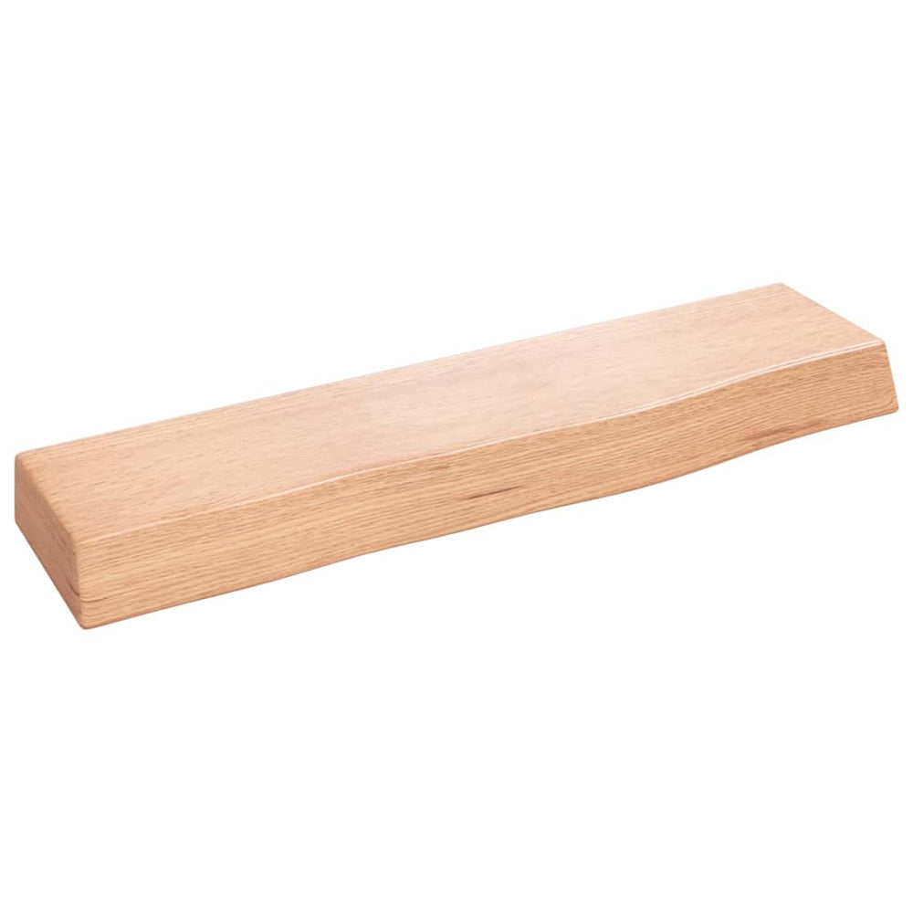 Wandregal Hellbraun Eiche Massivholz 40cm