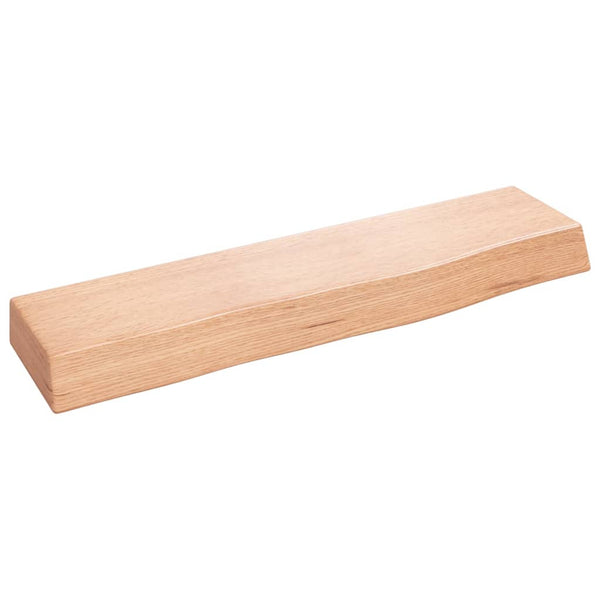 Wandregal Hellbraun Eiche Massivholz 40cm