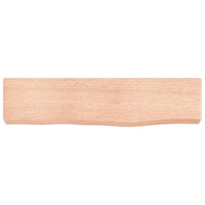 Wandregal Hellbraun Eiche Massivholz 40cm