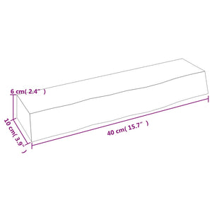 Wandregal Eiche Hellbraun 40 cm